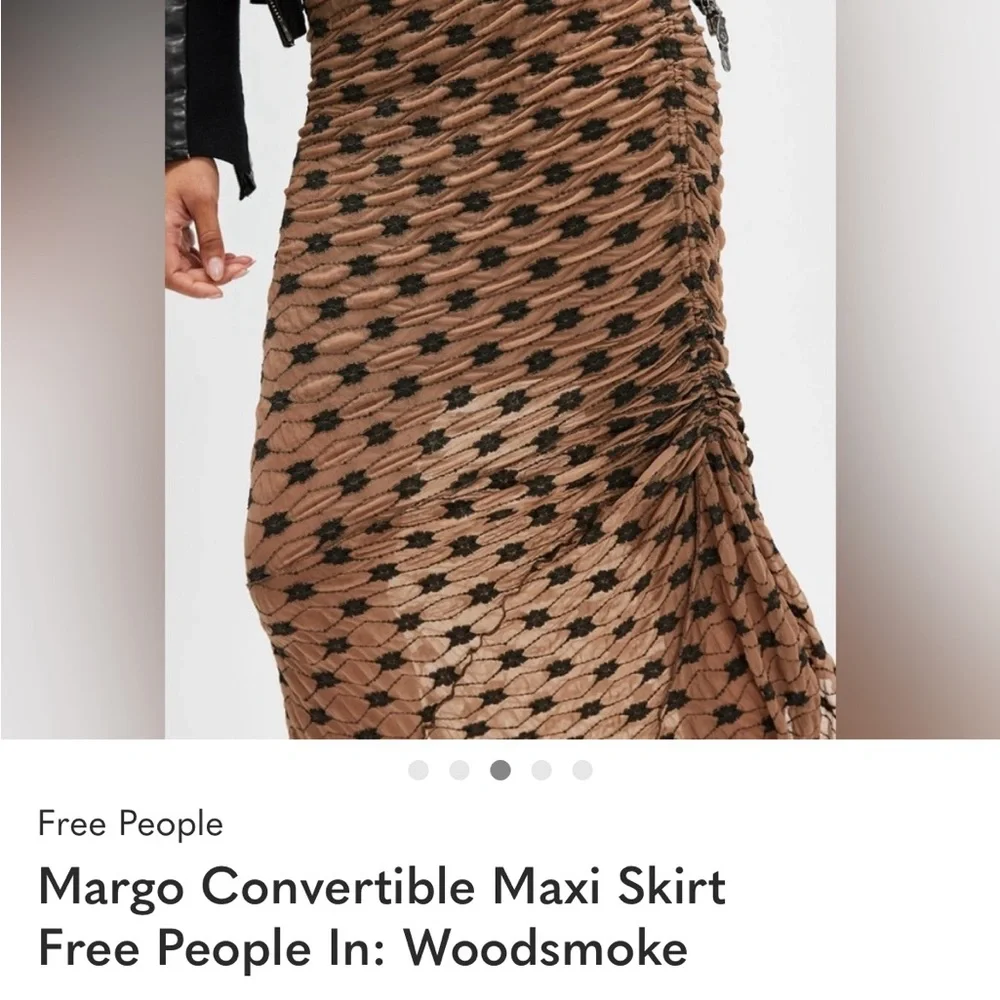 Free People Margo Maxi Skirt - Black and Brown - Picture 3 of 8